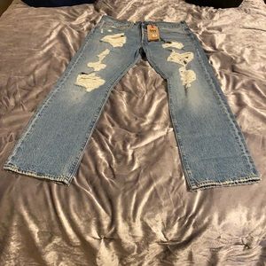 Men straight jean 31x30 5 button up